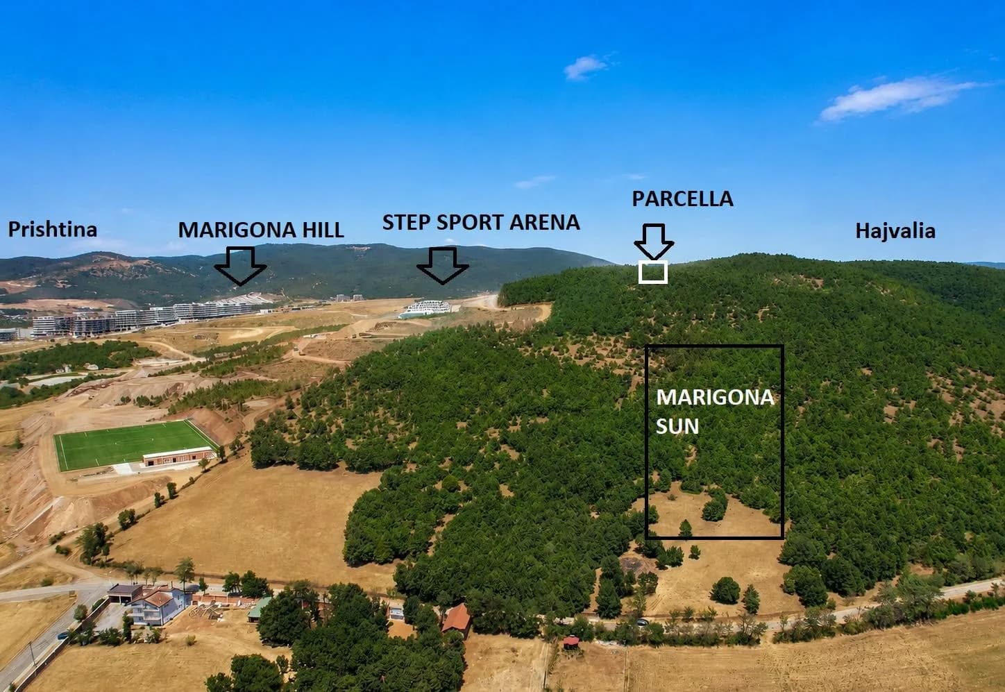 18,5 ari tokë në Prishtinë të Re, Hajvali, afër Marigona Hill — foto 1 nga 2