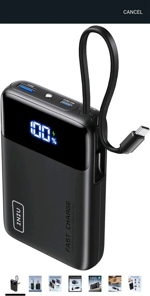 Inui Powerbank 20 000 mAh, 45 W — foto 1 nga 7