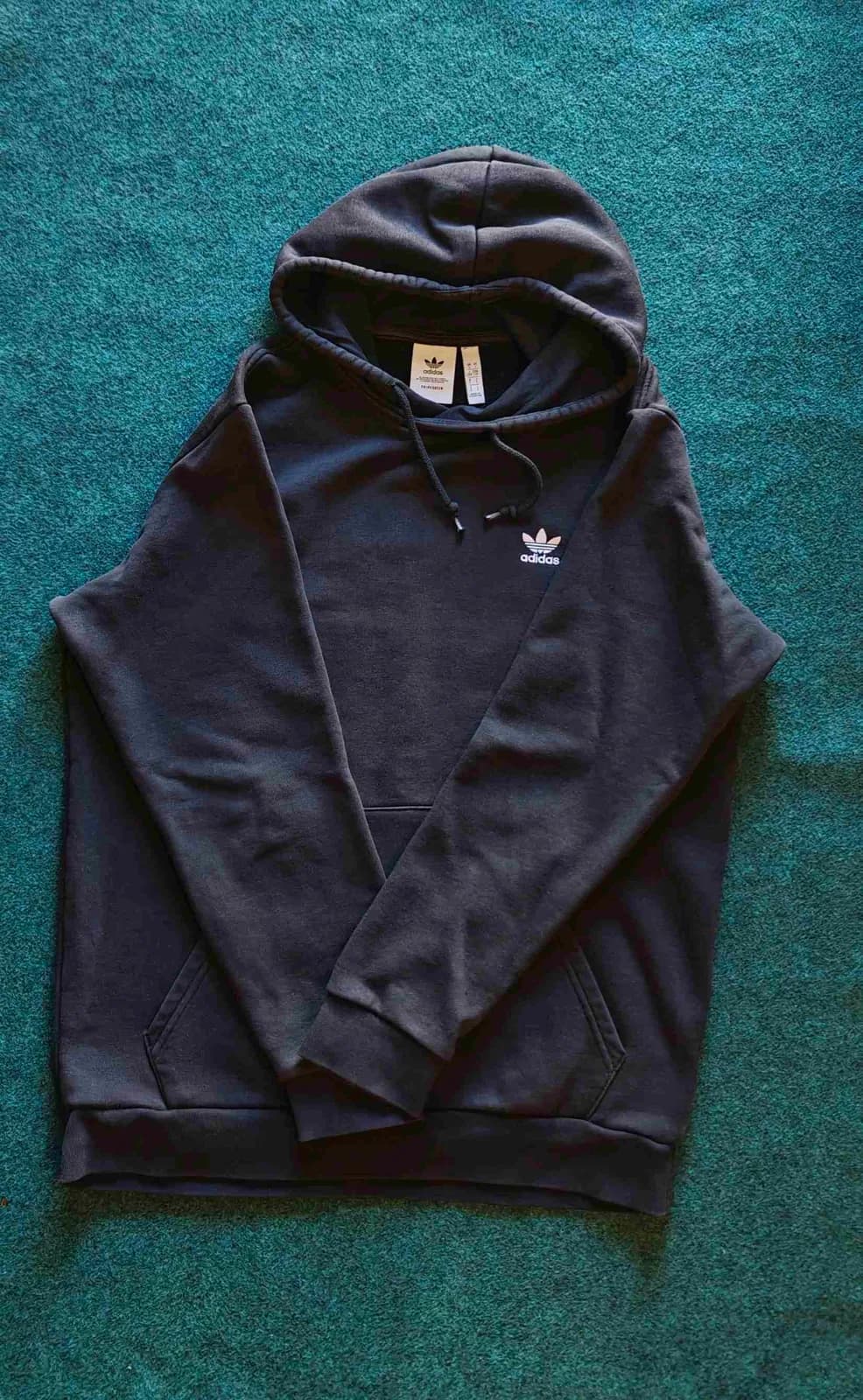 Adidas — duks për meshkuj Trefoil Essentials me kapelë, i zi — foto 2 nga 10