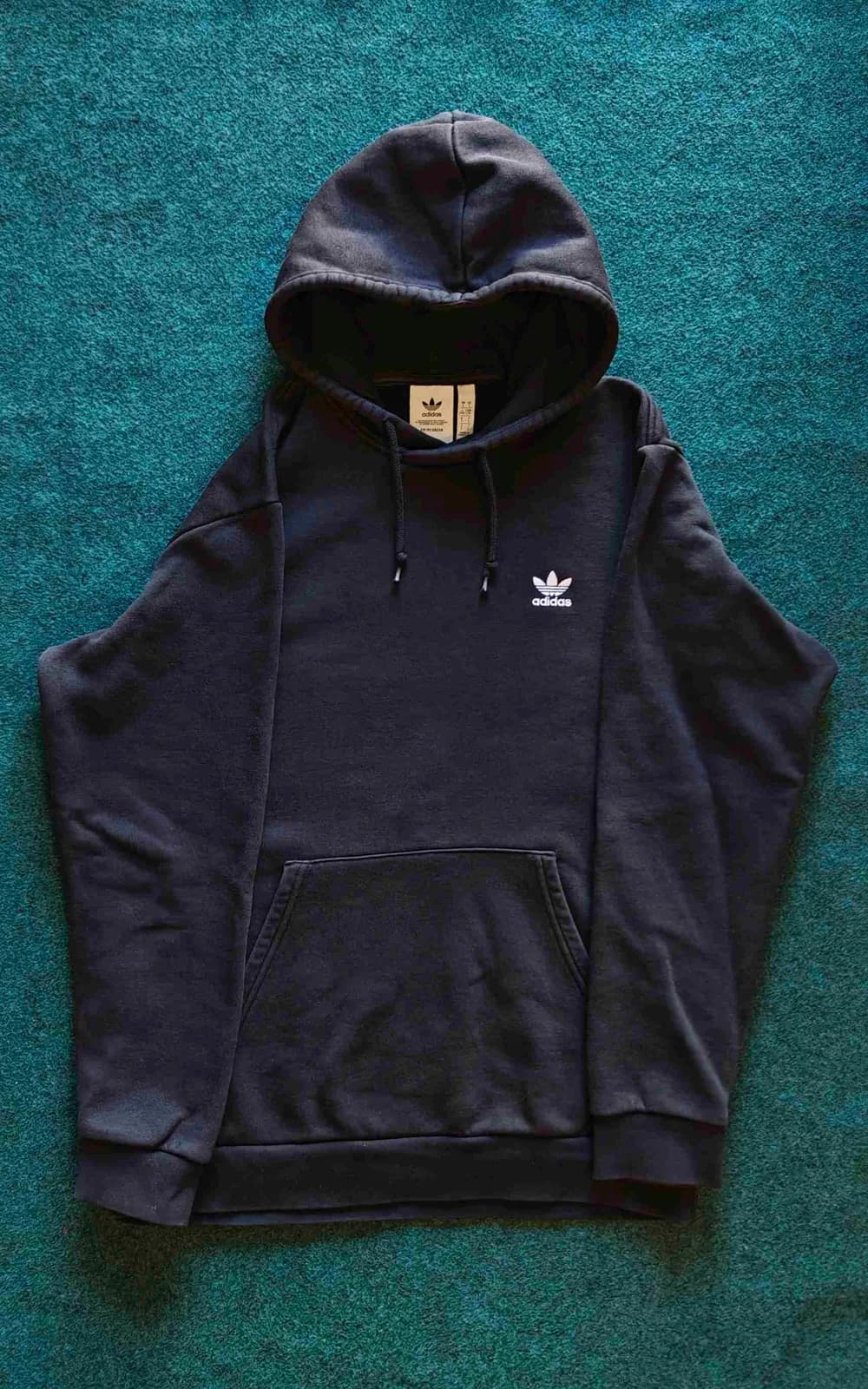 Adidas — duks për meshkuj Trefoil Essentials me kapelë, i zi — foto 1 nga 10
