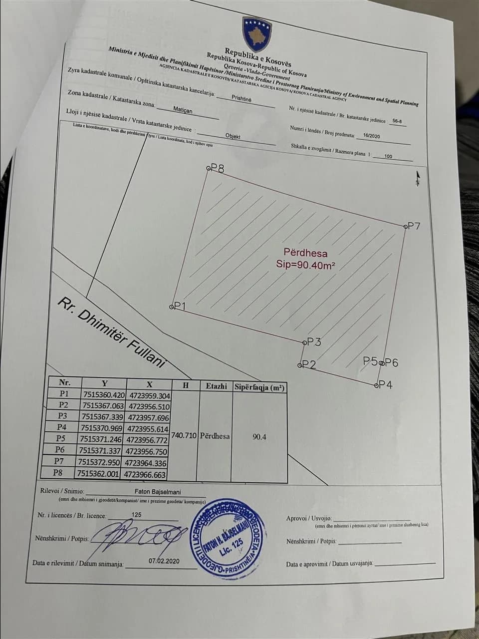 Shtëpi në shitje në lagjen Mati, 5.5 ari, rr. Dhimitër Fullani — foto 1 nga 2
