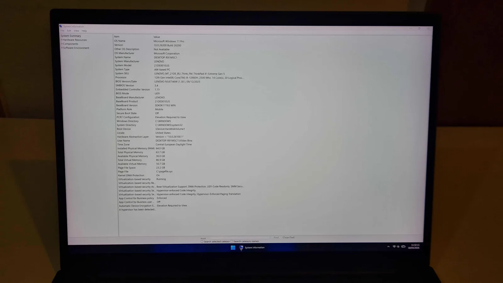 Lenovo ThinkPad X1 Extreme Gen 5 - i9 / 64GB / RTX 3080 Ti — foto 2 nga 5