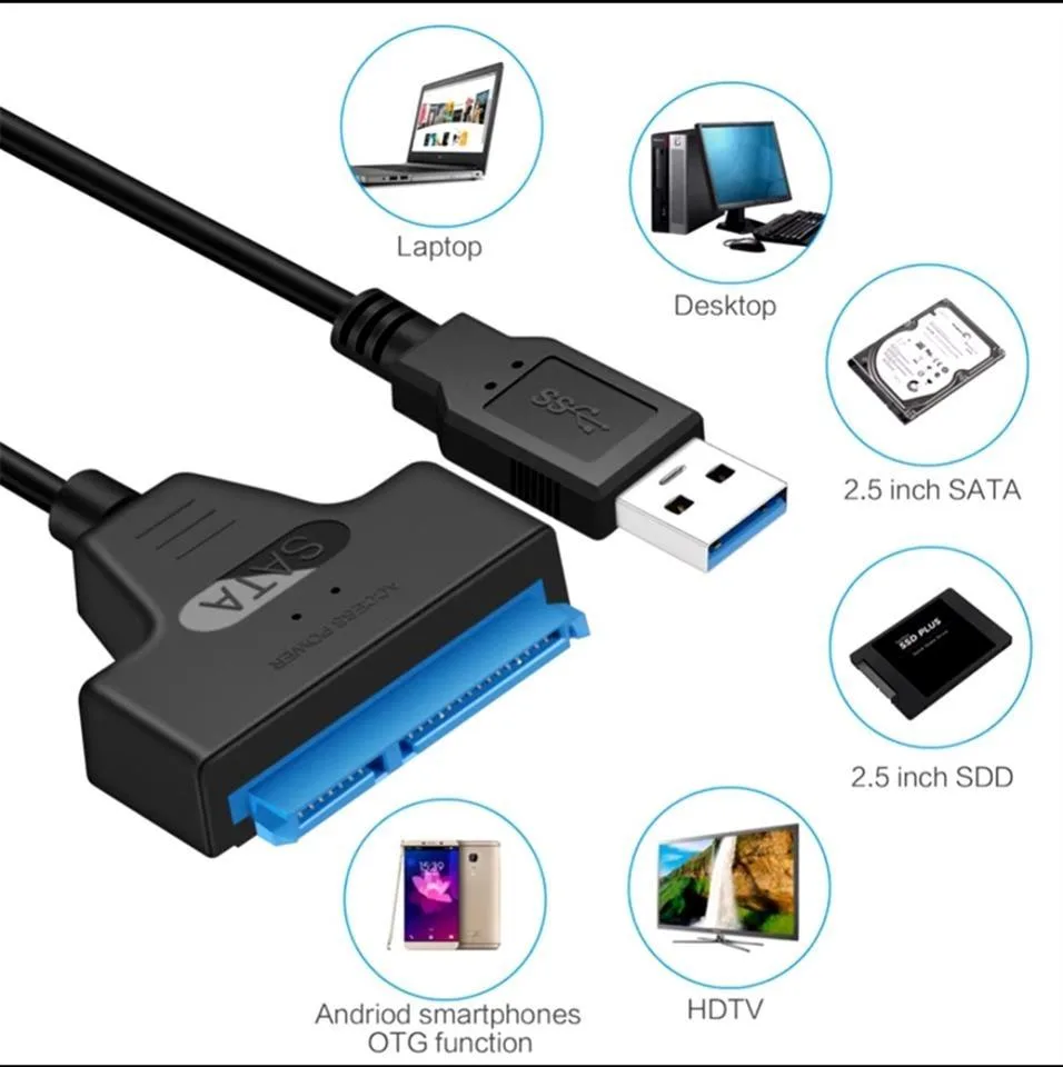 Adapator USB–SATA 3 për SSD/HDD 2.5" — foto 1 nga 2