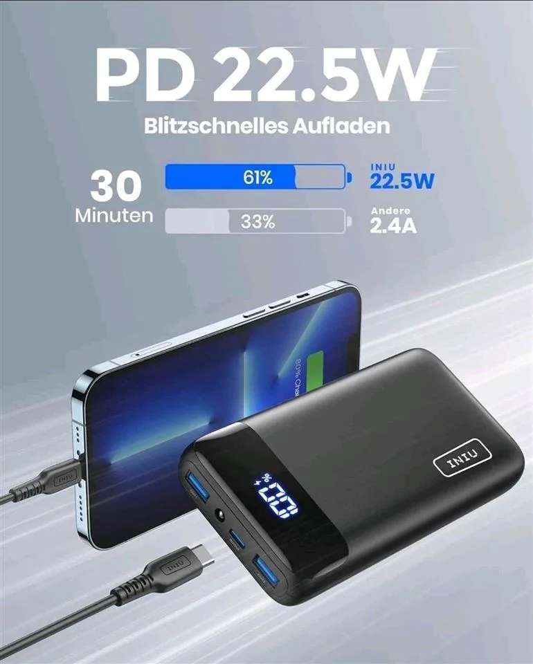 Inui PowerBank 20 000 mAh — foto 2 nga 6