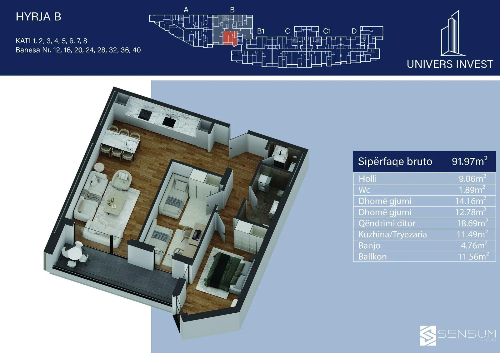 Banesë 91.97 m² në shitje te Restaurant Univers, Pejë — foto 1 nga 3