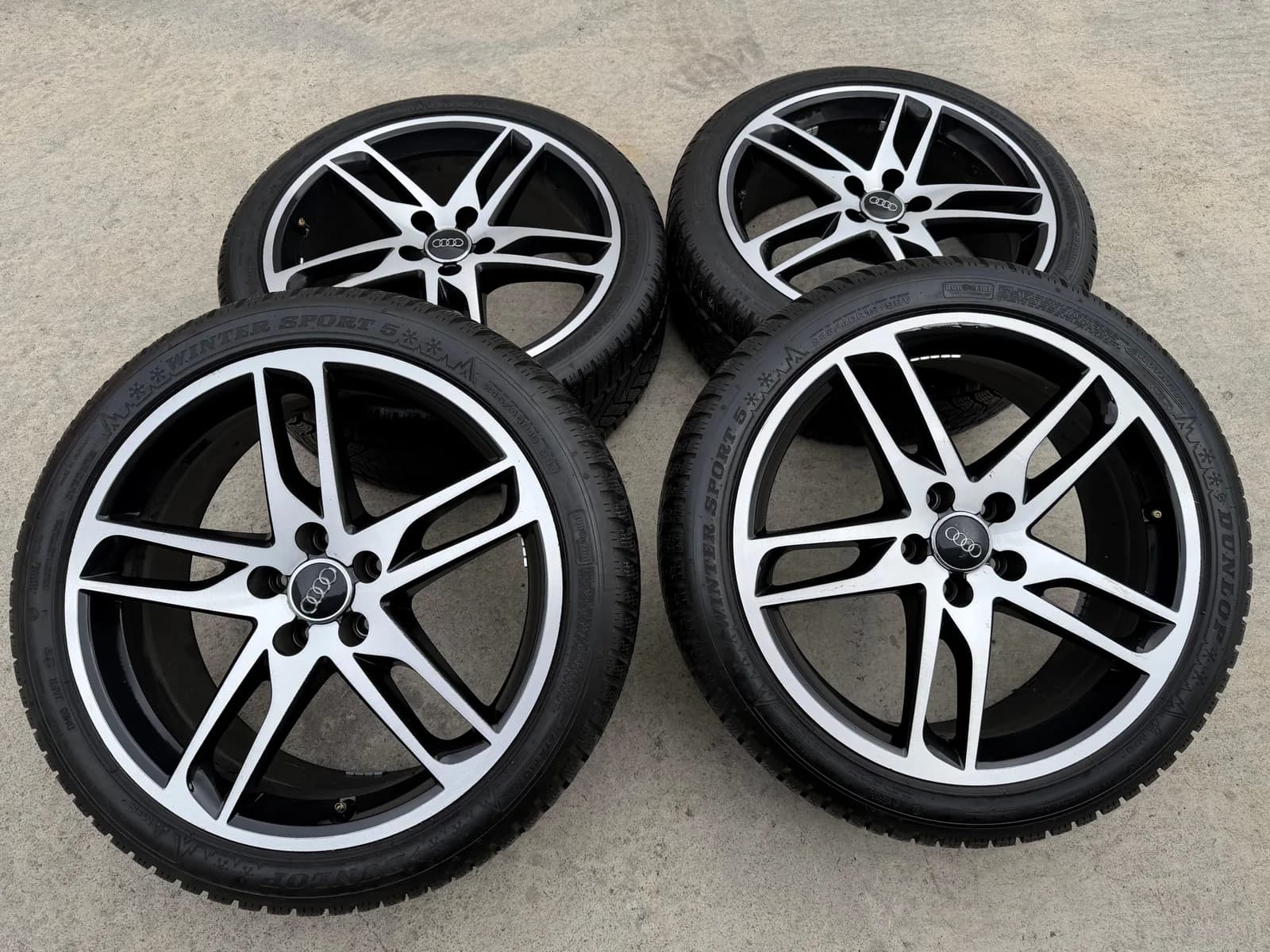Disqe alumini 19" origjinale Audi - me goma dimri — foto 2 nga 4