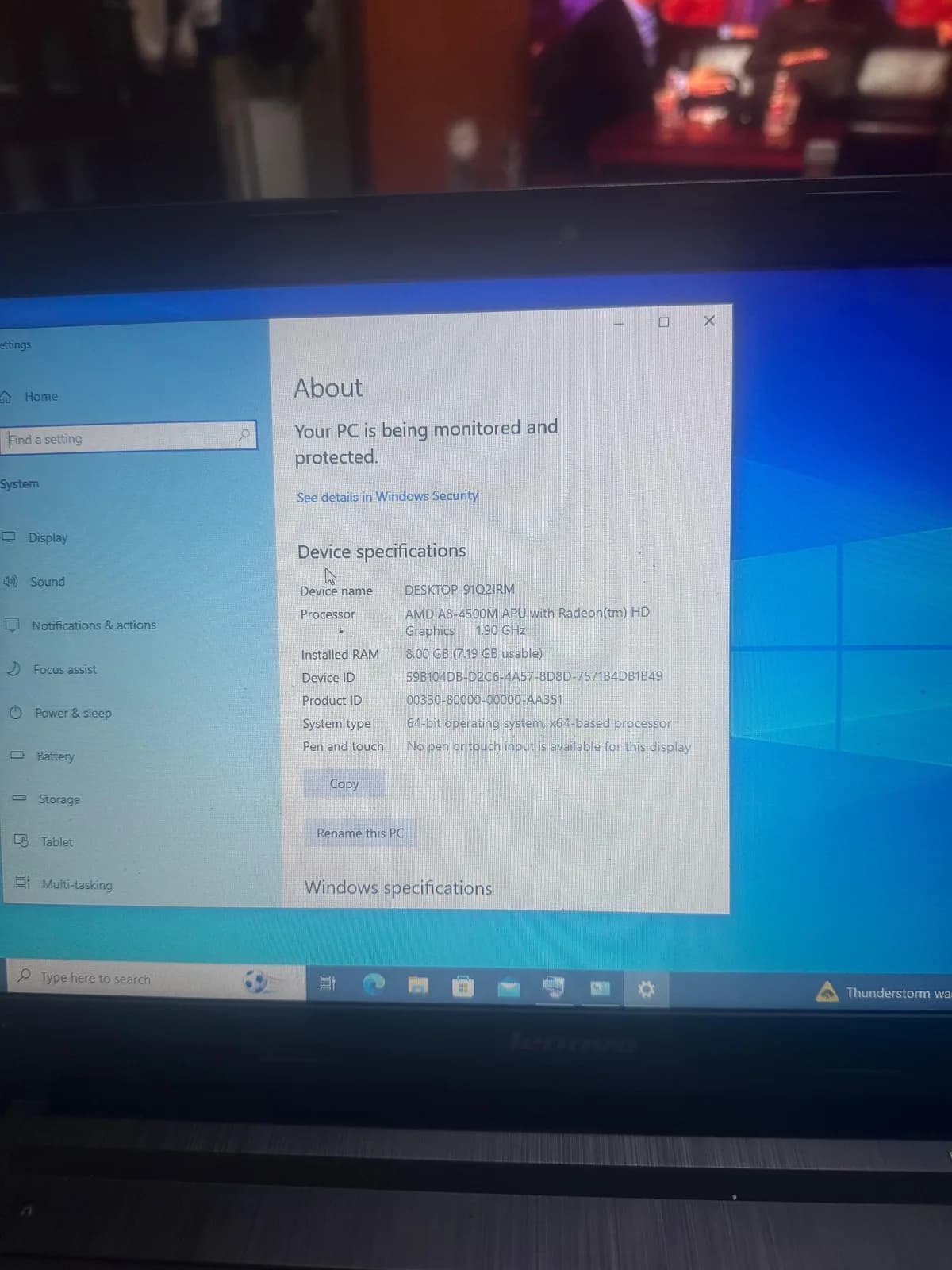Laptop Lenovo G505s, 8 GB RAM, 446 GB SSD — foto 2 nga 6