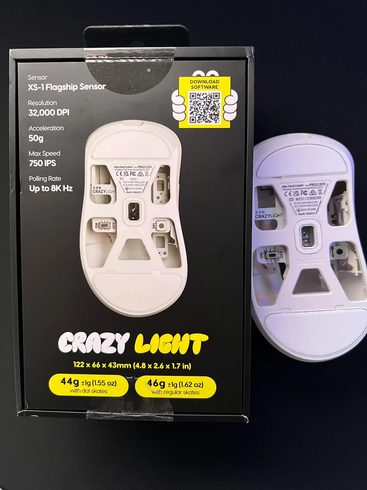Maus Pulsar Xlite Crazy Light, 44 gram — foto 2 nga 6