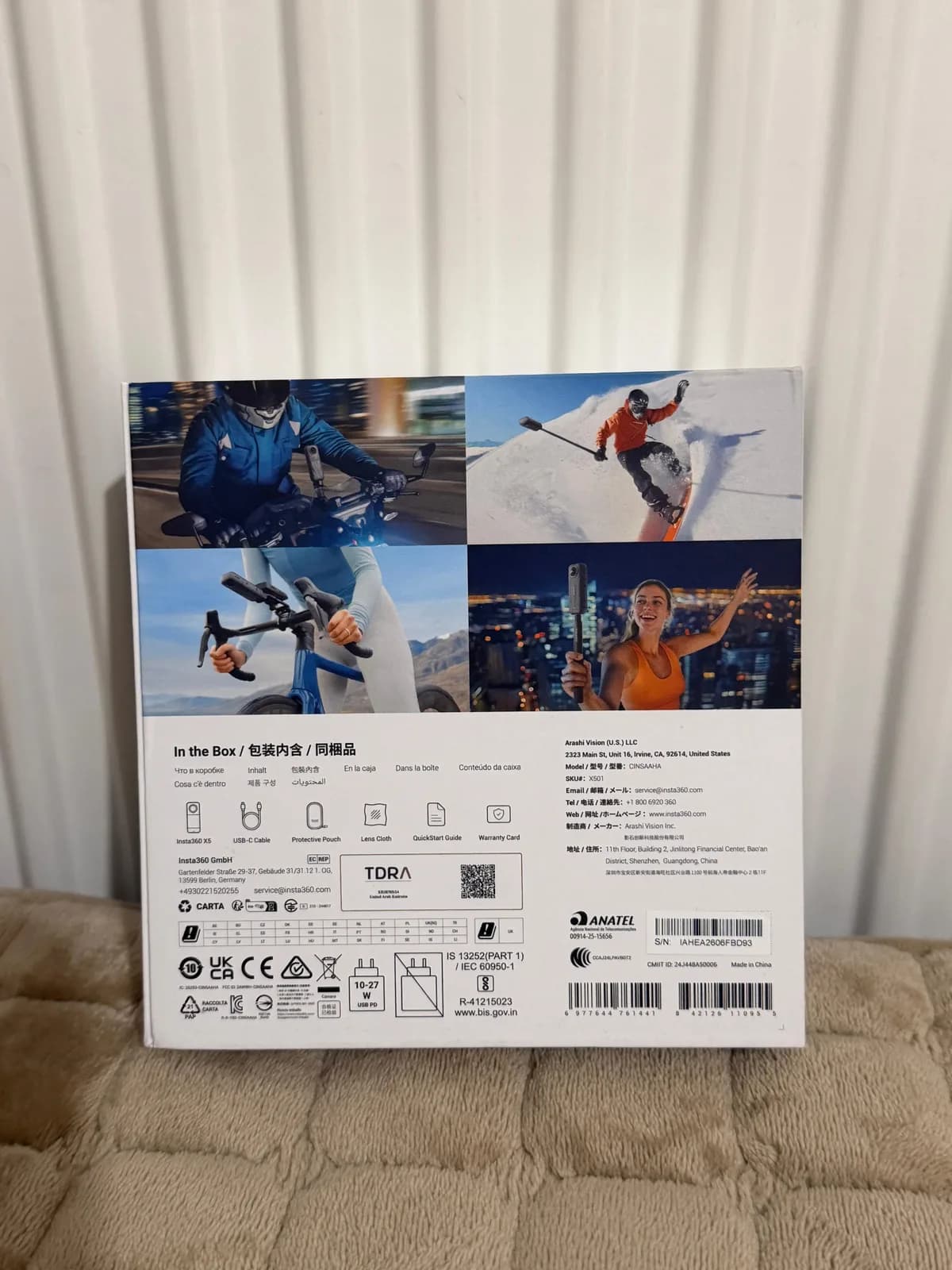Insta360 X5 — kamerë aksioni 360, 8K, e papërshkueshme nga uji, Basic Bundle — foto 2 nga 5