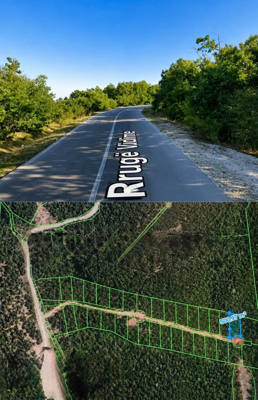 Shiten parcelat me sipërfaqe nga 5 ari në Mramor — foto 1 nga 2