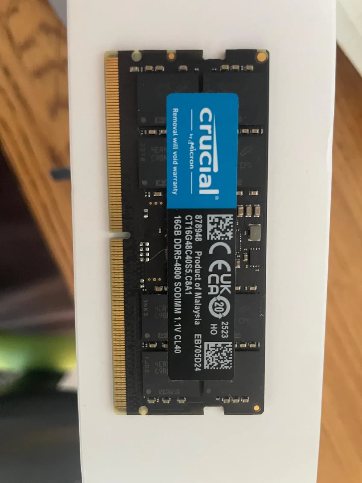 Crucial 16 GB DDR5 4800 MHz SO-DIMM RAM — foto 2 nga 2